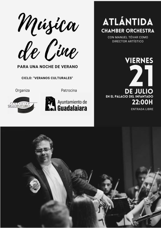 La Atlántida Chamber Orchestra actuará en el Palacio del Infantado de Guadalajara con su repertorio "Música de cine para una noche de verano"